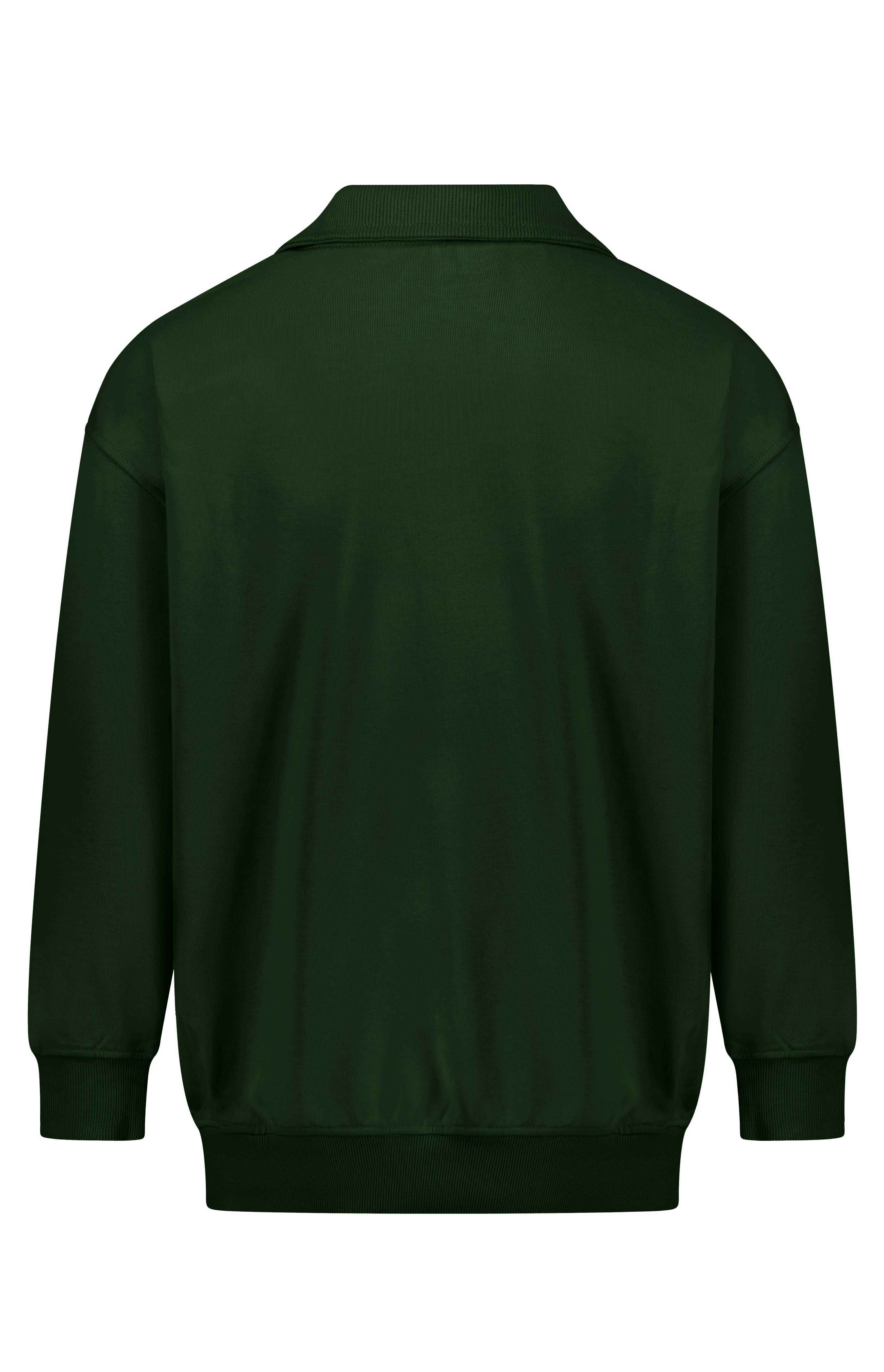Dark green sweatshirt on a white background